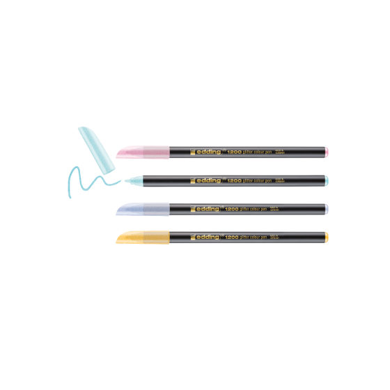 Edding 4-1200-4-3 rotulador Azul, Rosa, Violeta, Amarillo 1 pieza(s)