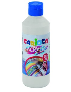 BOTELLA PINTURA ACRILICA 250 ML. BLANCO CARIOCA 40431/01