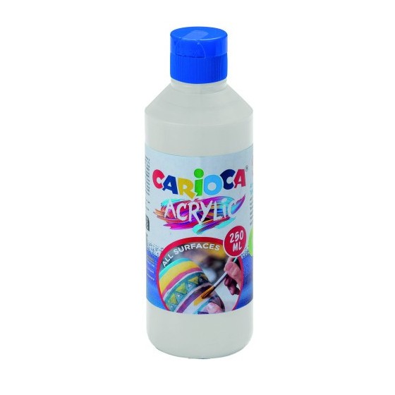 BOTELLA PINTURA ACRILICA 250 ML. BLANCO CARIOCA 40431/01