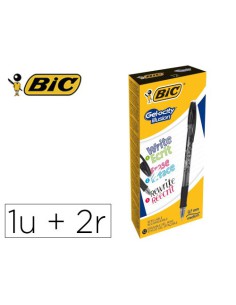 BOLIGRAFO DE GEL BORRABLE NEGRO BIC 516523 (x12 unidades)