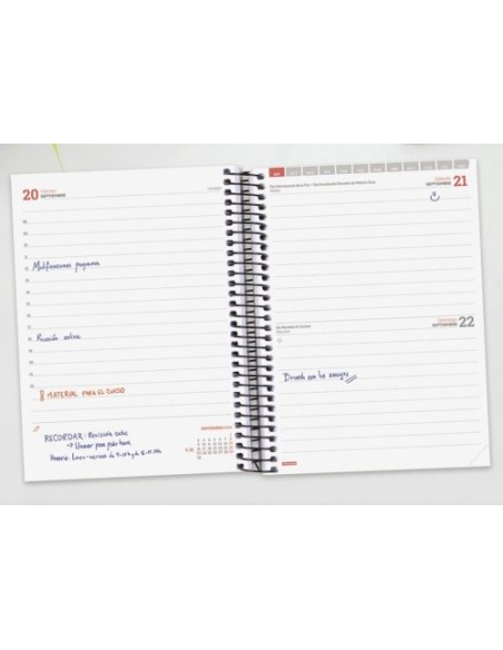 AGENDA ESCOLAR 2024-2025 E10-155X212 1 DÍA PÁGINA ESPIR LABEL ROJO FINOCAM 633123025