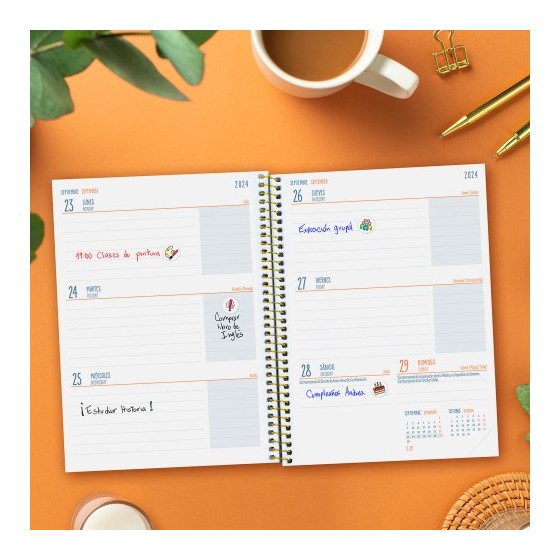 AGENDA ESCOLAR 2024-2025 4º 155X212 SEMANA VISTA HORIZONTAL SECUNDARIA TIGER FINOCAM 634203625