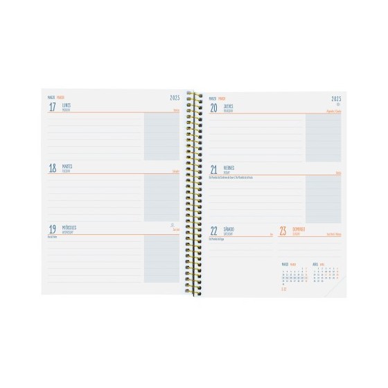 AGENDA ESCOLAR 2024-2025 4º 155X212 SEMANA VISTA HORIZONTAL SECUNDARIA TIGER FINOCAM 634203625