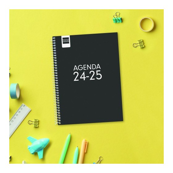 AGENDA ESCOLAR 2024-2025 4º 155X212 1 DÍA PÁGINA COOL NEGRO FINOCAM 645060325
