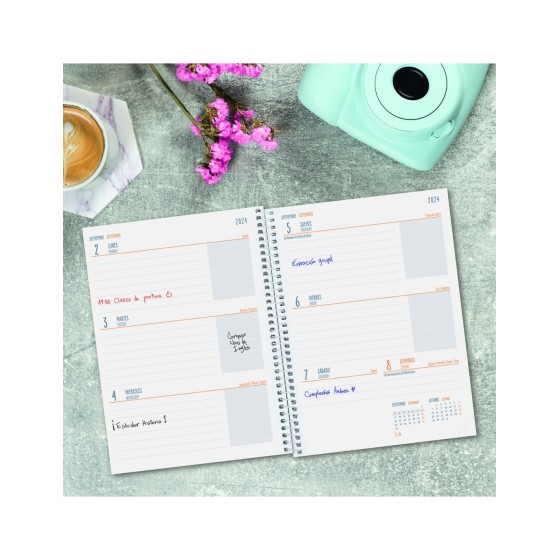 AGENDA ESCOLAR 2024-2025 4º 155X212 SEMANA VISTA HORIZONTAL COOL SELVA FINOCAM 645040725