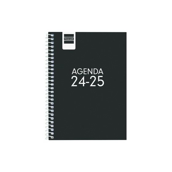 AGENDA ESCOLAR 2024-2025 8º 120X164 SEMANA VISTA HORIZONTAL COOL NEGRO FINOCAM 645000325
