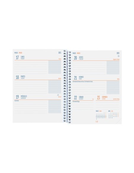 AGENDA ESCOLAR 2024-2025 8º 120X164 SEMANA VISTA HORIZONTAL COOL NEGRO FINOCAM 645000325