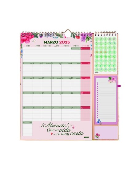 CALENDARIO 16 MESES SEPTIEMBRE 2024-DICIEMBRE 2025 PLUS-340X380 MES VISTA FRASES MOTIVACIONALES FINOCAM 540220225