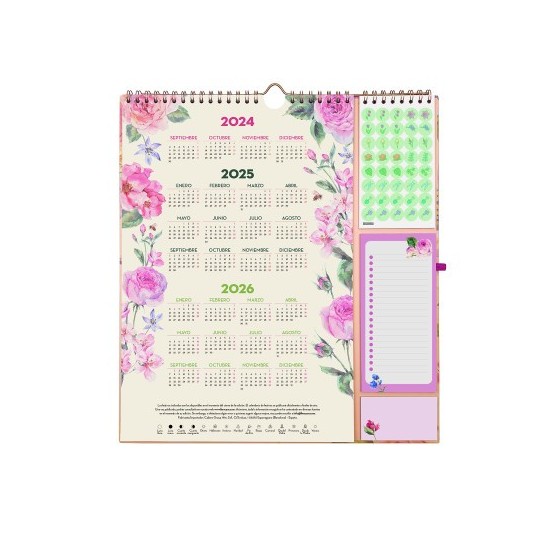 CALENDARIO 16 MESES SEPTIEMBRE 2024-DICIEMBRE 2025 PLUS-340X380 MES VISTA FRASES MOTIVACIONALES FINOCAM 540220225