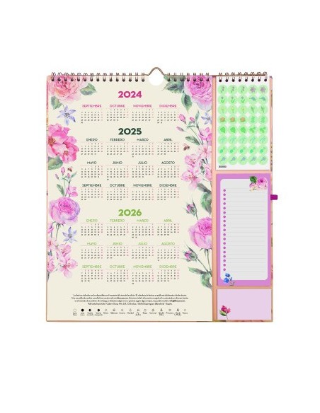 CALENDARIO 16 MESES SEPTIEMBRE 2024-DICIEMBRE 2025 PLUS-340X380 MES VISTA FRASES MOTIVACIONALES FINOCAM 540220225