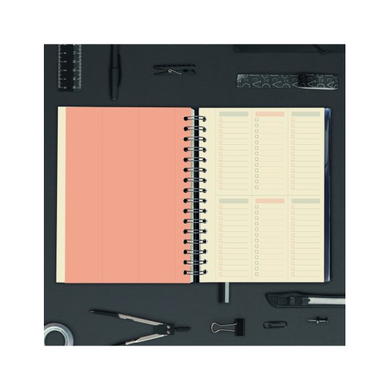 AGENDA 16 MESES SEPTIEMBRE 2024-DICIEMBRE 2025 4º 155X217 SEMANA VISTA VERTICAL TEMPUS NEGRO FINOCAM 626600125