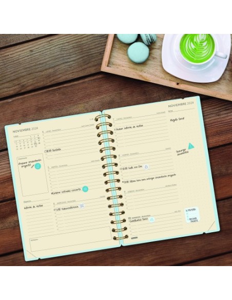 AGENDA 16 MESES SEPTIEMBRE 2024-DICIEMBRE 2025 E10-155X212 SEMANA VISTA HORIZONTAL HAIKU AZUL FINOCAM 627400425