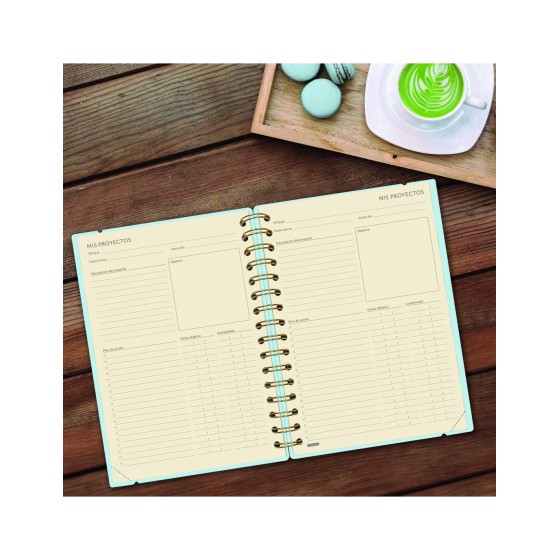 AGENDA 16 MESES SEPTIEMBRE 2024-DICIEMBRE 2025 E10-155X212 SEMANA VISTA HORIZONTAL HAIKU AZUL FINOCAM 627400425