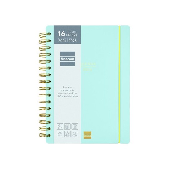 AGENDA 16 MESES SEPTIEMBRE 2024-DICIEMBRE 2025 E10-155X212 SEMANA VISTA HORIZONTAL HAIKU AZUL FINOCAM 627400425