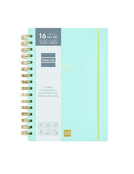 AGENDA 16 MESES SEPTIEMBRE 2024-DICIEMBRE 2025 E10-155X212 SEMANA VISTA HORIZONTAL HAIKU AZUL FINOCAM 627400425