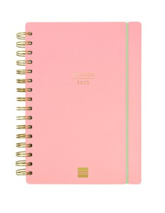 AGENDA 16 MESES SEPTIEMBRE 2024-DICIEMBRE 2025 E10-155X212 SEMANA VISTA HORIZONTAL HAIKU CORAL FINOCAM 627400325