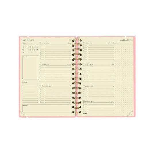 AGENDA 16 MESES SEPTIEMBRE 2024-DICIEMBRE 2025 E10-155X212 SEMANA VISTA HORIZONTAL HAIKU CORAL FINOCAM 627400325