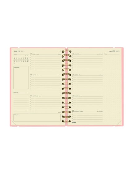 AGENDA 16 MESES SEPTIEMBRE 2024-DICIEMBRE 2025 E10-155X212 SEMANA VISTA HORIZONTAL HAIKU CORAL FINOCAM 627400325