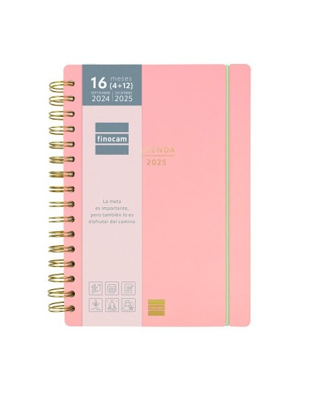 AGENDA 16 MESES SEPTIEMBRE 2024-DICIEMBRE 2025 E10-155X212 SEMANA VISTA HORIZONTAL HAIKU CORAL FINOCAM 627400325