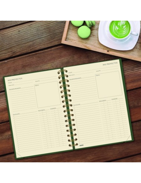 AGENDA 16 MESES SEPTIEMBRE 2024-DICIEMBRE 2025 E10-155X212 SEMANA VISTA HORIZONTAL HAIKU VERDE FINOCAM 627400225