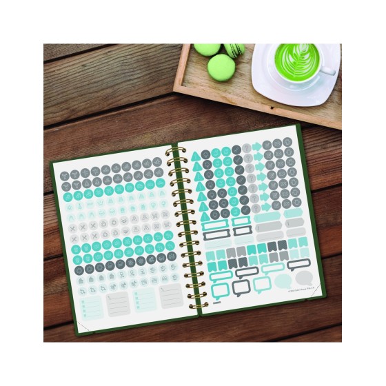 AGENDA 16 MESES SEPTIEMBRE 2024-DICIEMBRE 2025 E10-155X212 SEMANA VISTA HORIZONTAL HAIKU VERDE FINOCAM 627400225