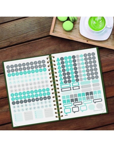 AGENDA 16 MESES SEPTIEMBRE 2024-DICIEMBRE 2025 E10-155X212 SEMANA VISTA HORIZONTAL HAIKU VERDE FINOCAM 627400225