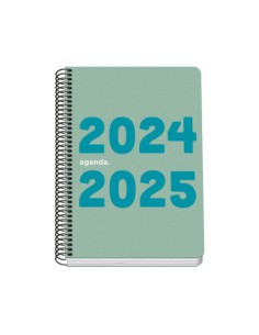 AGENDA ESCOLAR 2024-2025 TAMAÑO A5 TAPA POLIPROPILENO  SEMANA VISTA MEMORY BASIC VERDE DOHE 51761