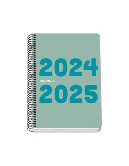 AGENDA ESCOLAR 2024-2025 TAMAÑO A5 TAPA POLIPROPILENO  SEMANA VISTA MEMORY BASIC VERDE DOHE 51761