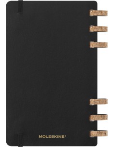AGENDA 12 MESES 2025 ACADÉMICA ESPIRAL L (13 X 21 CM) NEGRA TAPA BLANDA MOLESKINE DSSPB12AMWH3Y25