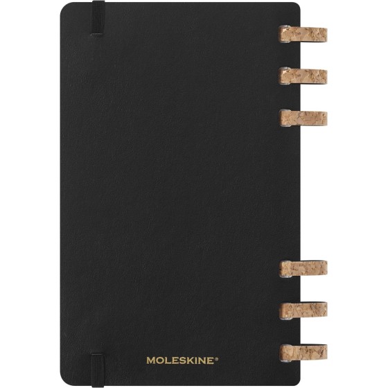 AGENDA 12 MESES 2025 ACADÉMICA ESPIRAL L (13 X 21 CM) NEGRA TAPA BLANDA MOLESKINE DSSPB12AMWH3Y25