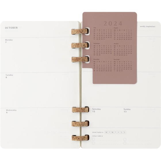 AGENDA 12 MESES 2025 ACADÉMICA ESPIRAL L (13 X 21 CM) NEGRA TAPA BLANDA MOLESKINE DSSPB12AMWH3Y25