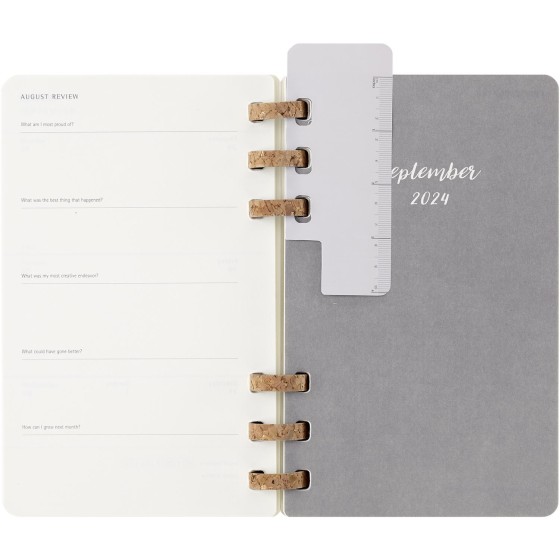 AGENDA 12 MESES 2025 ACADÉMICA ESPIRAL L (13 X 21 CM) NEGRA TAPA BLANDA MOLESKINE DSSPB12AMWH3Y25