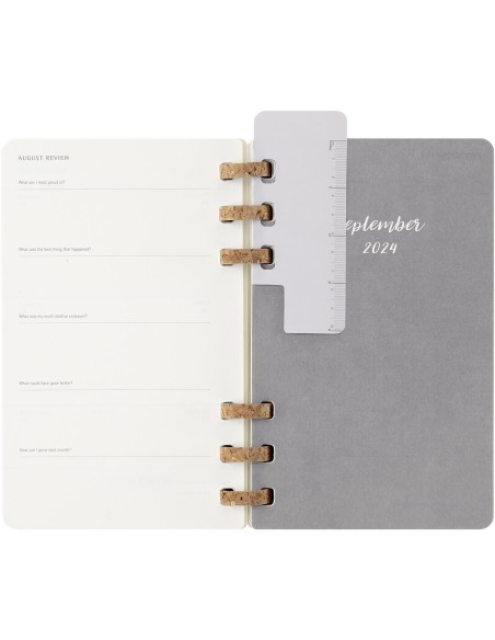 AGENDA 12 MESES 2025 ACADÉMICA ESPIRAL L (13 X 21 CM) NEGRA TAPA BLANDA MOLESKINE DSSPB12AMWH3Y25