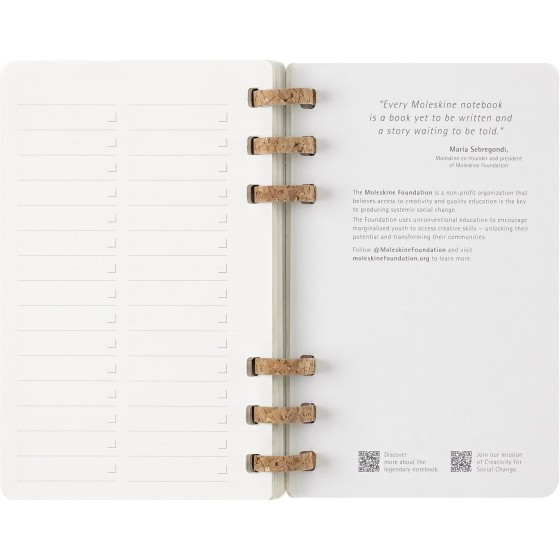 AGENDA 12 MESES 2025 ACADÉMICA ESPIRAL L (13 X 21 CM) NEGRA TAPA BLANDA MOLESKINE DSSPB12AMWH3Y25