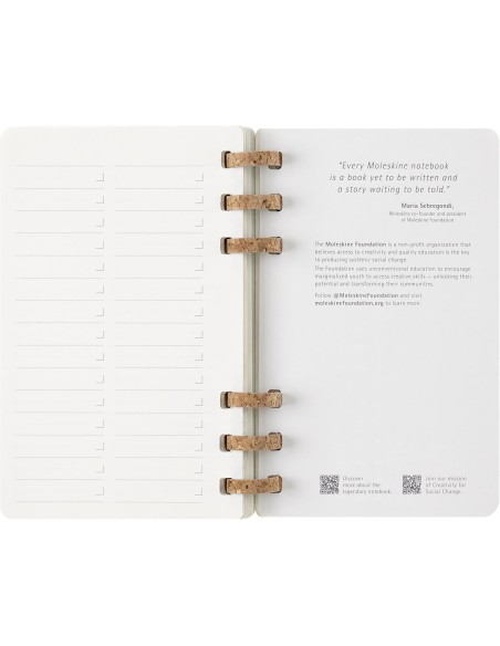 AGENDA 12 MESES 2025 ACADÉMICA ESPIRAL L (13 X 21 CM) NEGRA TAPA BLANDA MOLESKINE DSSPB12AMWH3Y25
