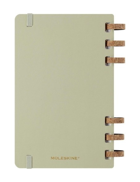 AGENDA 12 MESES 2025 ACADÉMICA ESPIRAL L (13 X 21 CM) KIWI TAPA DURA MOLESKINE DHSPK5212AMWH3Y25