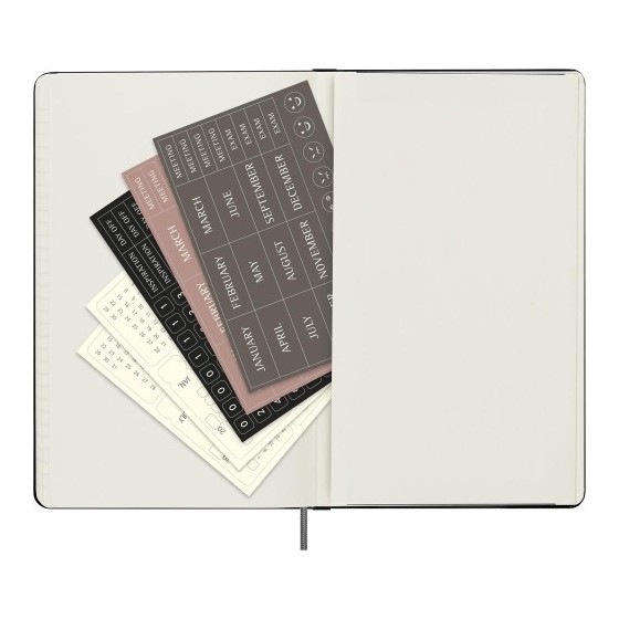 AGENDA 12 MESES 2025 SEMANAL SIN FECHA L (13 X 21 CM) NEGRA TAPA DURA MOLESKINE DHUNDB12WN301