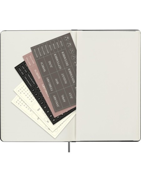 AGENDA 12 MESES 2025 SEMANAL SIN FECHA L (13 X 21 CM) NEGRA TAPA DURA MOLESKINE DHUNDB12WN301