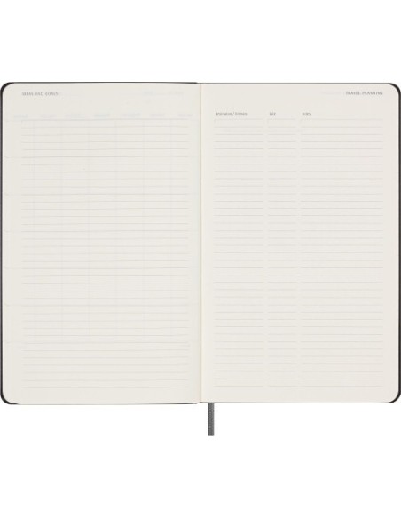 AGENDA 12 MESES 2025 SEMANAL SIN FECHA L (13 X 21 CM) NEGRA TAPA DURA MOLESKINE DHUNDB12WN301