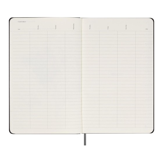 AGENDA 12 MESES 2025 SEMANAL SIN FECHA L (13 X 21 CM) NEGRA TAPA DURA MOLESKINE DHUNDB12WN301