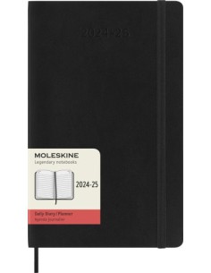 AGENDA 18 MESES 2024-2025 DIARIA L (13 X 21 CM) NEGRA TAPA BLANDA MOLESKINE DSB18DC3Y25