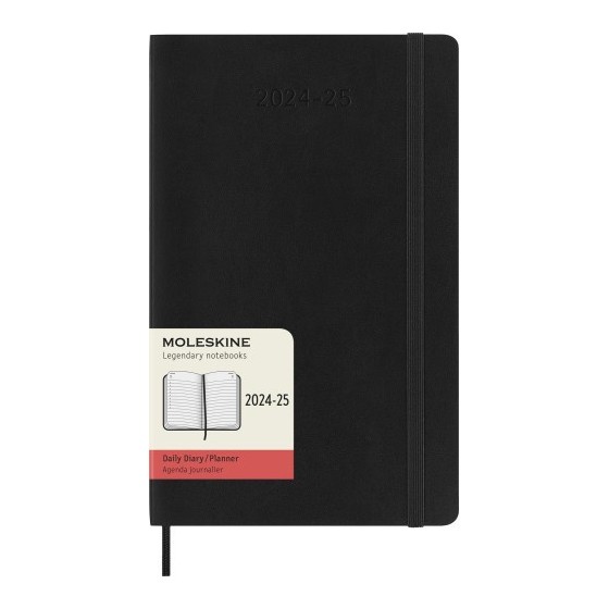 AGENDA 18 MESES 2024-2025 DIARIA L (13 X 21 CM) NEGRA TAPA BLANDA MOLESKINE DSB18DC3Y25