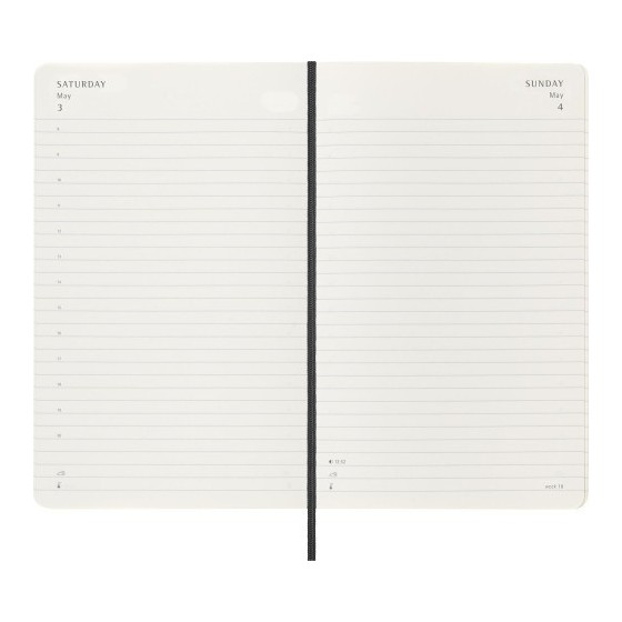 AGENDA 18 MESES 2024-2025 DIARIA L (13 X 21 CM) NEGRA TAPA BLANDA MOLESKINE DSB18DC3Y25