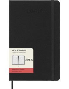 AGENDA 18 MESES 2024-2025 DIARIA L (13 X 21 CM) NEGRA TAPA DURA MOLESKINE DHB18DC3Y25
