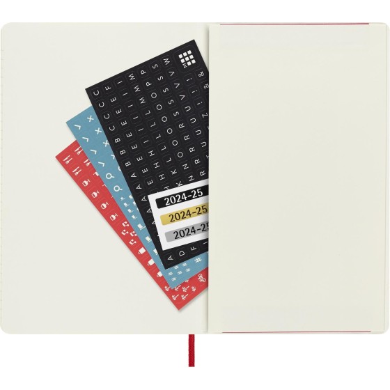 AGENDA 18 MESES 2024-2025 SEMANAL L (13 X 21 CM) ROJO ESCARLATA TAPA BLANDA MOLESKINE DSF218WN3Y25