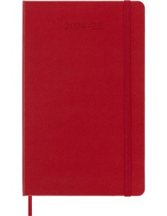 AGENDA 18 MESES 2024-2025 SEMANAL P (9 X 14 CM) ROJO ESCARLATA TAPA BLANDA MOLESKINE DSF218WN2Y25