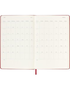 AGENDA 18 MESES 2024-2025 SEMANAL P (9 X 14 CM) ROJO ESCARLATA TAPA BLANDA MOLESKINE DSF218WN2Y25 2