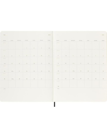 AGENDA 18 MESES 2024-2025 SEMANAL XL (19 X 25 CM) NEGRA TAPA BLANDA MOLESKINE DSB18WN4Y25