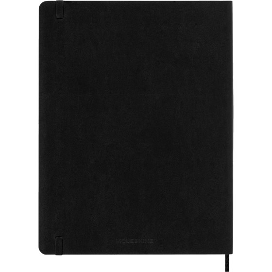 AGENDA 18 MESES 2024-2025 SEMANAL XL (19 X 25 CM) NEGRA TAPA BLANDA MOLESKINE DSB18WN4Y25