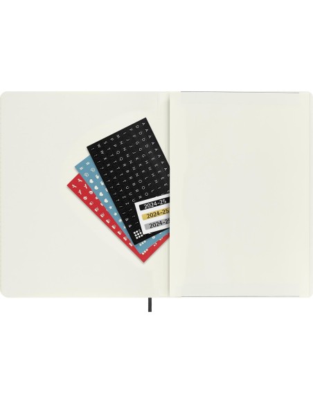 AGENDA 18 MESES 2024-2025 SEMANAL XL (19 X 25 CM) NEGRA TAPA BLANDA MOLESKINE DSB18WN4Y25